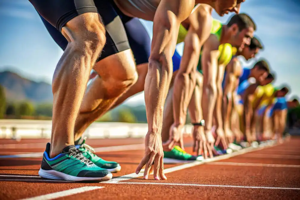 start of a race, runners focus and mental readiness