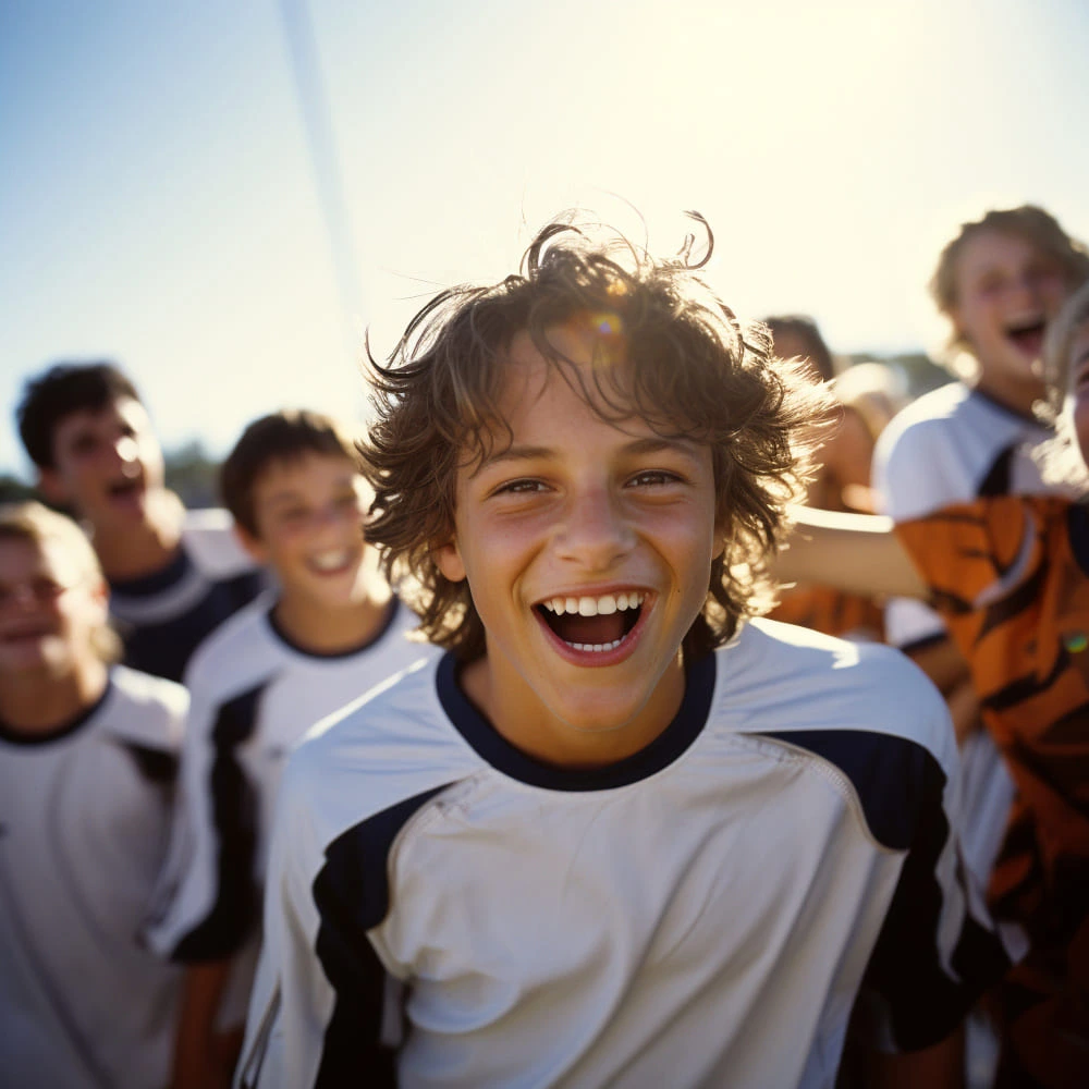 Young athletes of Mental Training - group sport